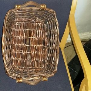 Basket with wooden Handles